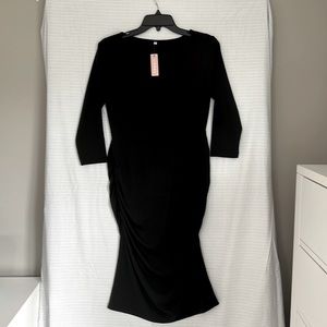 3/4 length sleeve maternity dress